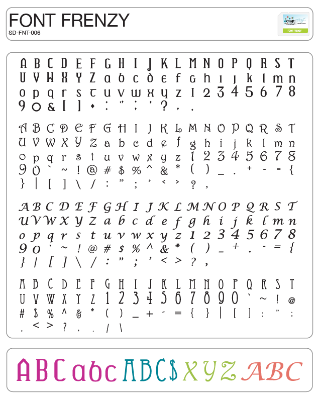 eCraft SD Image Cards Font Frenzy eCraft SD Image Cards Font Frenzy